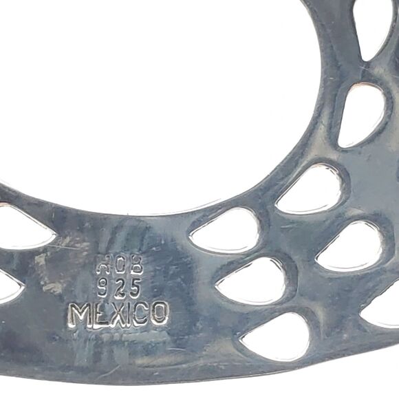 Taxco 925 Sterling Earrings Silver Black Onyx Artisan Drop Chandelier Nouveau - Picture 8 of 12